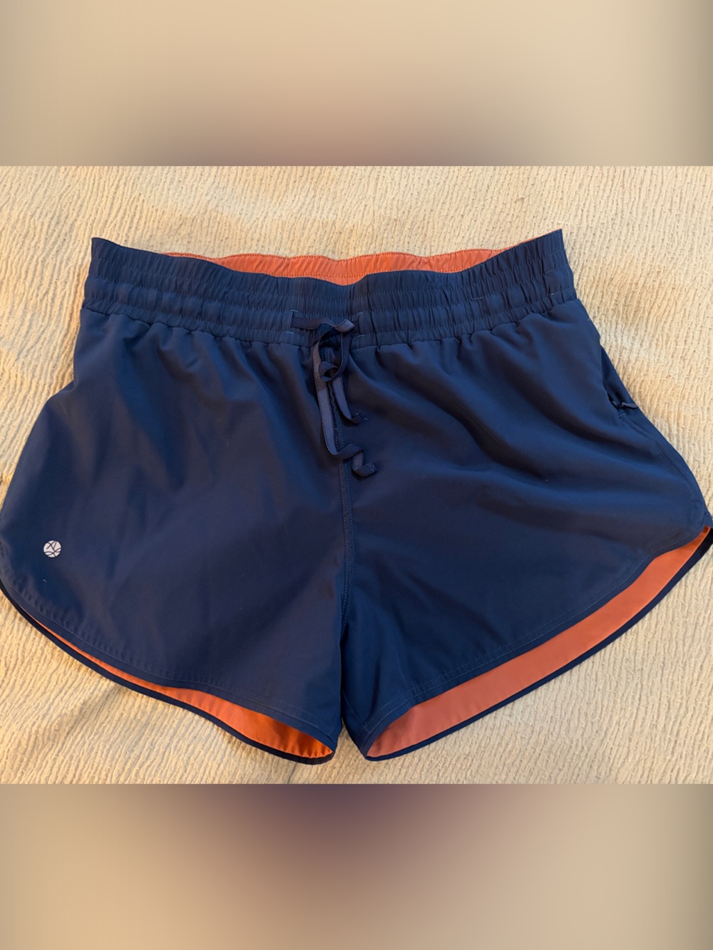 Another Love Navy-Rust Reversible Athletic Shorts